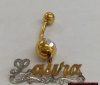 Belly Button Name Ring/ Personalized/ name plate/ any name/Navel